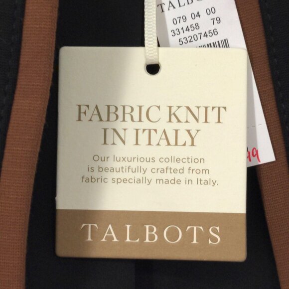 Talbots Blazer Jacket Womens 2 Black Brown Open Front Quiet Luxury Old Money - Picture 8 of 10